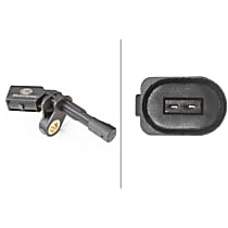 Rear, Passenger Side ABS Speed Sensor, 12V - 2-pin connector - Without cable; Exc. Automated Parking System