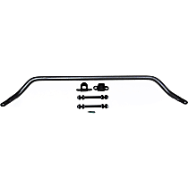 Front Sway Bar Kit, 4-Door, Cab & Chassis, RWD, Steel, Non-adjustable, Powdercoated Black