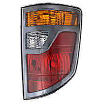 Passenger Side Tail Light, without Bulb, Halogen, Amber, Clear and Red Lens, USA Built