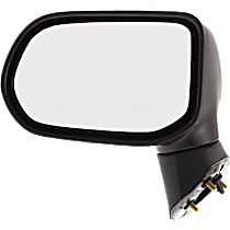 Driver Side Mirror, 4-Door, Sedan, Japan or USA Built Vehicle, Manual Adjust, Non-Heated, Textured Black, Manual Folding, No Signal Light, No Blind Spot Feature, No Memory, No Puddle Light, No Auto-Dimming