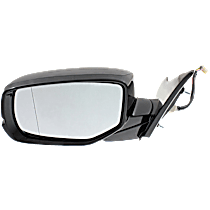 Driver Side Mirror, Power, Manual Folding, Heated, Paintable, In-housing Signal Light, Without memory, Without Puddle Light, Without Auto-Dimming, Without Blind Spot Feature