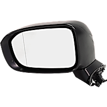 Driver Side Mirror, Power, Manual Folding, Non-Heated, Paintable, Without Signal Light, Without memory, Without Puddle Light, Without Auto-Dimming, Without Blind Spot Feature