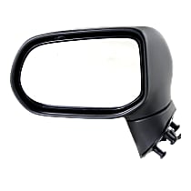 Driver Side Mirror, 4-Door, Sedan, Canada or USA Built Vehicle, Except Hybrid Model, Power, Heated, Textured Black, Manual Folding, No Signal Light, No Blind Spot Feature, No Memory, No Puddle Light, No Auto-Dimming