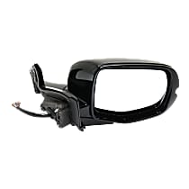 Passenger Side Mirror, Power, Manual Folding, Heated, Paintable, In-housing Signal Light, With memory, Without Puddle Light, Without Auto-Dimming, Without Blind Spot Feature, Elite Model