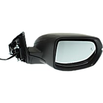 Passenger Side Mirror, Power, Manual Folding, Heated, Paintable, In-housing Signal Light, Without memory, Without Puddle Light, Without Auto-Dimming, With Blind Spot Detection in Glass