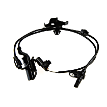 Front, Passenger Side ABS Speed Sensor, 4-Wheel ABS, with Harness