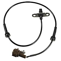 Rear, Driver Side ABS Speed Sensor, 4-Wheel ABS, Automatic Transmission, With Harness