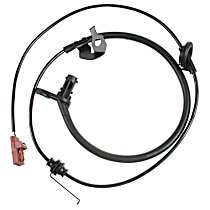 Rear, Passenger Side ABS Speed Sensor, 4-Wheel ABS, AWD, With Harness