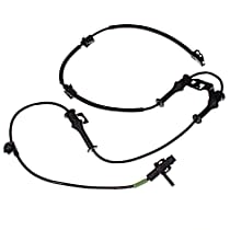 Front, Driver Side ABS Speed Sensor, 4-Wheel ABS, With Harness; To 02/24/2012