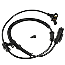 Front, Driver or Passenger Side ABS Speed Sensor, 4-Wheel ABS, With Harness; From 12/07/2008