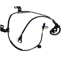 Front, Passenger Side ABS Speed Sensor, 4-Wheel ABS, with Harness