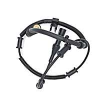 Rear, Driver Side ABS Speed Sensor, 4-Wheel ABS, With Harness; With Electronic Stability Control