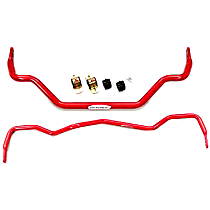 22413 Front and Rear Sway Bar Kit, Steel, Adjustable, Powdercoated red