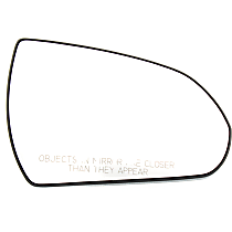 Passenger Side Mirror Glass, Non-Heated, Without Blind Spot Feature, With Backing Plate, Korea or USA Built Vehicles