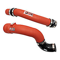 Intercooler Hose - Wrinkle Red, Aluminum, Direct Fit, Sold Individually