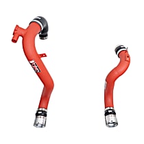 SES9300ICPWR Intercooler Hose - Wrinkle Red, Aluminum, Direct Fit, Sold Individually