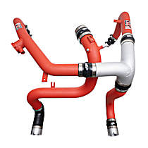 SES9301ICPWR Intercooler Hose - Wrinkle Red, Aluminum, Direct Fit, Sold Individually