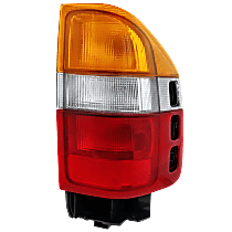 Passenger Side Tail Light, With bulb(s), Halogen, Amber, Clear and Red Lens