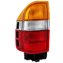 Driver Side Tail Light, With bulb(s), Halogen, Amber, Clear and Red Lens