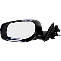 Driver Side Mirror, Power, Manual Folding, Heated, Paintable, In-housing Signal Light, No Memory, Puddle Light, Auto-Dimming, and Blind Spot Feature, For Models Without Around View Monitor