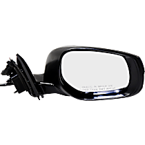 Passenger Side Mirror, Power, Manual Folding, Heated, Paintable, In-housing Signal Light, No Memory, Puddle Light, Auto-Dim, and Blind Spot Feature, For Models Without Around View Monitor