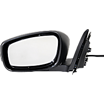 Driver Side Mirror, Power, Non-Heated, Manual Folding, Paintable, No Signal Light, Memory, Puddle Light, Auto-Dimming and Blind Spot Feature, Coupe