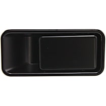 Front, Passenger Side Exterior Door Handle, Smooth Black, without Key Hole, For Models with Half Door Type