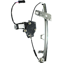 Front, Passenger Side Window Regulator, Power, With Plastic Bracket