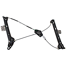 Coupe Front, Driver Side Power Window Regulator, Without Motor, 2-Door