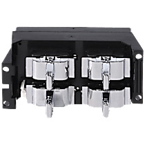 Front, Driver Side Window Switch, Chrome, 4-Button