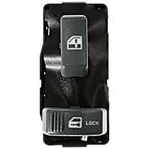 Front, Passenger Side Window Switch, Gray, 2 Buttons