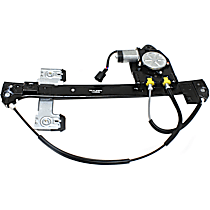 Rear, Passenger Side Power Window Regulator, With Motor