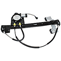 Rear, Driver Side Power Window Regulator, With Motor