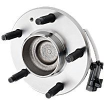 Rear, Driver or Passenger Side Wheel Hub, 5 Lugs, With Bearing, With Sensor - Rear, Driver or Passenger Side