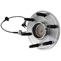Front Wheel Hub, 6 Lugs, With Bearing, With Sensor, RWD