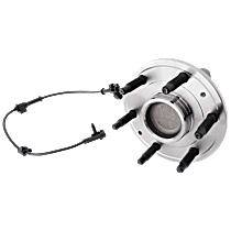 Front, Driver or Passenger Side Wheel Hub, With Bearing, With Sensor, 6 x 5.5 in. Bolt Pattern, Rear Wheel Drive