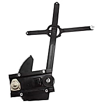 Front, Passenger Side Manual Window Regulator, Hand-Crank Type