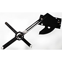 Front, Driver Side Manual Window Regulator, Hand-Crank Type