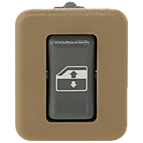 Rear, Driver or Passenger Side Window Switch, Tan, 1 Button