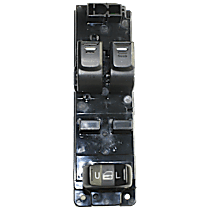 Front, Driver Side Window Switch, Black, 3-Button, Except Crew Cab Pickup