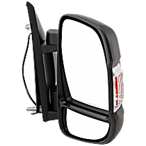 Passenger Side Mirror, Manual Adjust, Non-Heated, Textured Black, Manual Folding, In-housing Signal Light, No Blind Spot Feature, No Memory, No Puddle Light, No Auto-Dimming