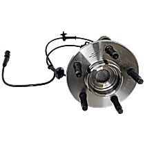 Front, Driver or Passenger Side Wheel Hub, With Bearing, With Sensor, 5 x 4.5 in. Bolt Pattern