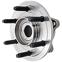 Rear, Driver or Passenger Side Wheel Hub, 6 Lugs, With Bearing