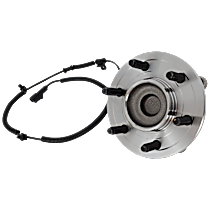 Front, Driver or Passenger Side Wheel Hub, Rear Wheel Drive, 6 Lugs, With Bearing, With Sensor, RWD