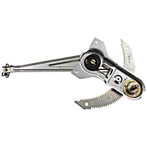 Front, Passenger Side Manual Window Regulator, Hand-Crank Type