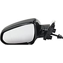 Driver Side Mirror, Power, Power Folding, Heated, Paintable, Without Signal Light, With memory, Without Puddle Light, Auto-Dimming, and Blind Spot Feature, For Models Without Etched Warning