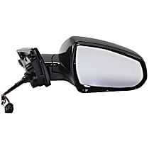 Passenger Side Mirror, Power, Power Folding, Heated, Paintable, Without Signal Light, With memory, Without Puddle Light, Auto-Dimming, and Blind Spot Feature, For Models Without Etched Warning