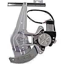 Sedan Rear, Passenger Side Power Window Regulator, With Motor
