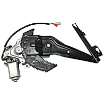 Sedan Rear, Driver Side Power Window Regulator, With Motor