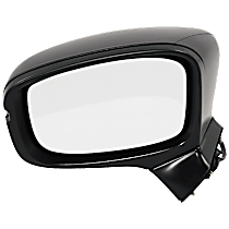 Driver Side Mirror, For Models Without Side View Camera, Power Adjust, Non-Heated, Textured Black, Manual Folding, No Signal Light, No Blind Spot Feature, No Memory, No Puddle Light, No Auto-Dimming